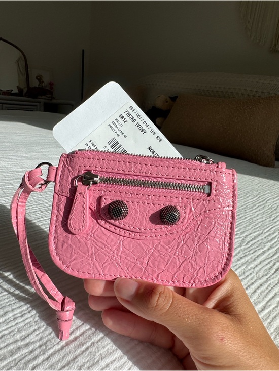 Balenciaga Accessories - Balenciaga Pink Wristlet Coin Pouch